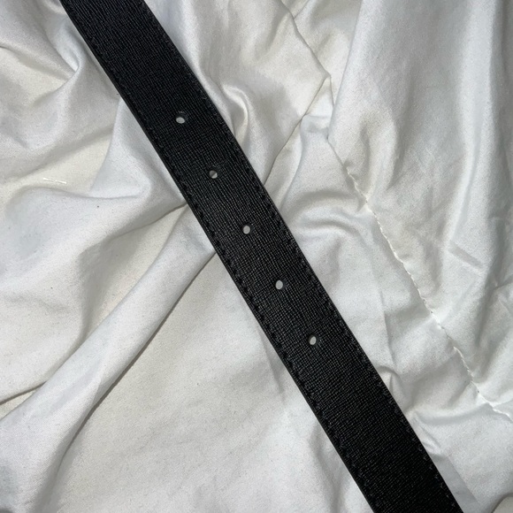 Versace Collection, men's belt, leather, black metallic with gold Versace Emblem - Picture 9 of 9